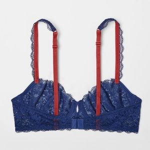 Deep blue Lace bra
